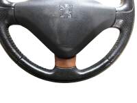 Leather steering wheel airbag steering wheel leather black brown Peugeot 207 cc 06-15