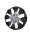 Hubcap wheel cover 14" silver single 426020h060 Citroen c1 05-14
