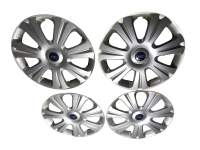 ford wheel trims 16 inch 16" silver 4 pieces set...