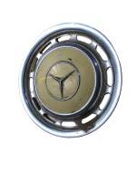 mercedes vintage hubcap wheel cover yellow silver cover...