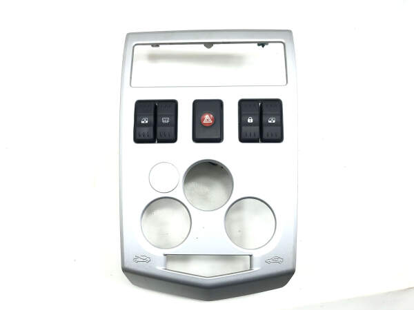 Dacia Logan center console switch bar zv power windows silver 8200382717